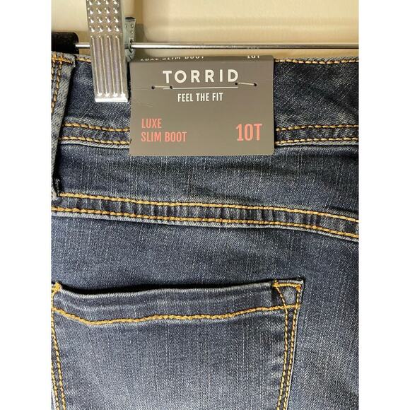 NWT Torrid Luxe Slim Boot Mid-Rise Jeans, Size 10T - Picture 4 of 10